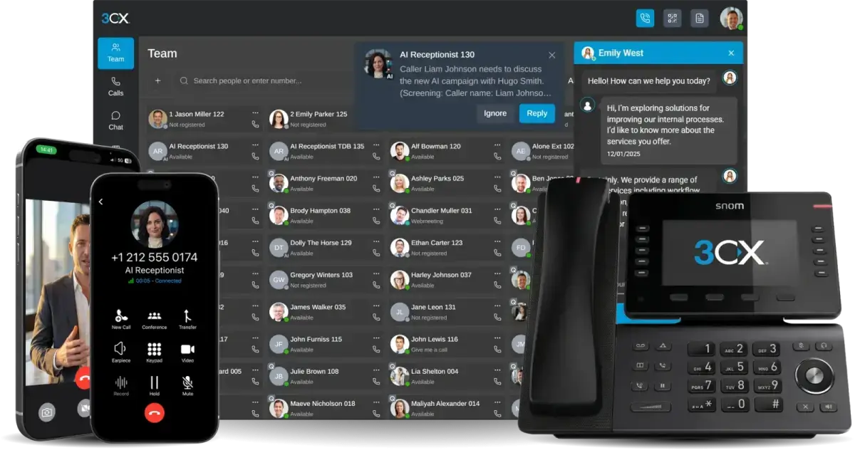 3CX Plattform — Software-Telefonanlage